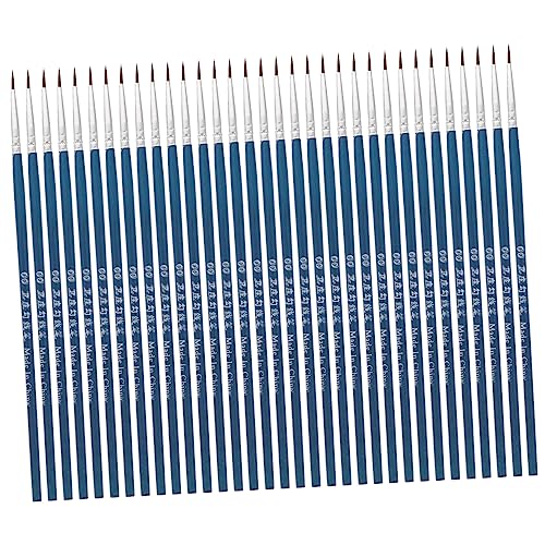 IWOWHERO 100St 00 Hookline-Stift Kleiner Pinsel Nagelkunstwerkzeuge dünne Strichzeichnung Bursh Pinsel Pinsel Nägel-Kit acrylbilder Miniature Painting Pinsel zum Malen Detailfarbe Holz Blue von IWOWHERO