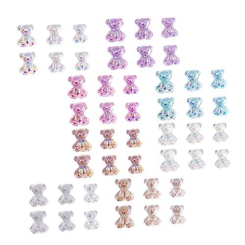 IWOWHERO 100St Zubehör für Nagelbären Nagelschmuck Steine Nageldekorationen für Nagelkunst Nagelkunst-Edelsteine Nagel Charms nail art nails art DIY Nailart-Patches Nagelkunst-Dekore Harz von IWOWHERO