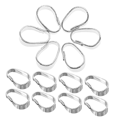 IWOWHERO 100St hängende Schnalle Handschmuck Verschlüsse zur Schmuckherstellung Ringschmuck Charme schmucksteine gems Anhänger DIY Stecker Anhängerkupplungen aus Metall Legierung Silver von IWOWHERO