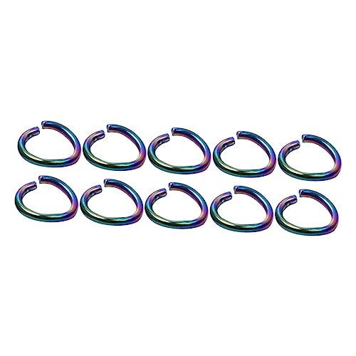 IWOWHERO 100St offener Ring o Biegering für Schmuck Biegeringe für Ohrringe Halsketten machen Ringe metallringe Jump rings Kette Biegering kleiner Biegering Rostfreier Stahl Colorful von IWOWHERO