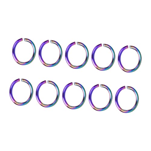 IWOWHERO 100st Offener Ring o Sprungring Septum-schmuck Mehrzweck-biegering Kreative O-ringe Verbindungsring Bulk-schmuck Offener Biegering Selber Machen Colorful Rostfreier Stahl von IWOWHERO