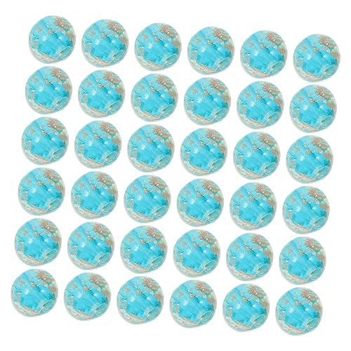 IWOWHERO 100st Sandglasperlen Lampwork Zweifarbige Perlen Leuchtende Perlen Schmuckperlen Perlenschmuck Kleine Perlen Runde Abstandsperlen Perlen Masse Runde Distanzperle Bulk-schmuck Green von IWOWHERO