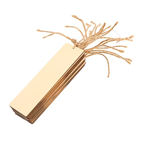 IWOWHERO 10St Lesezeichen leere Namensschilder unfertige leere Tags leere Etiketten Tags präsentieren bookmarks bescherung weihnachten Geschenkanhänger hängende Holzverzierungen hölzern von IWOWHERO