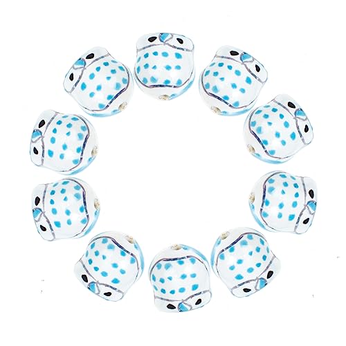 IWOWHERO 10St Lose Perlen zum Basteln bracelet beads armbandperlen schmuck machen DIY-Zubehör Schmuckzubehör Korn Bausätze lose Perlen aus Keramik Keramikperlen zum Selbermachen Sky-blue von IWOWHERO