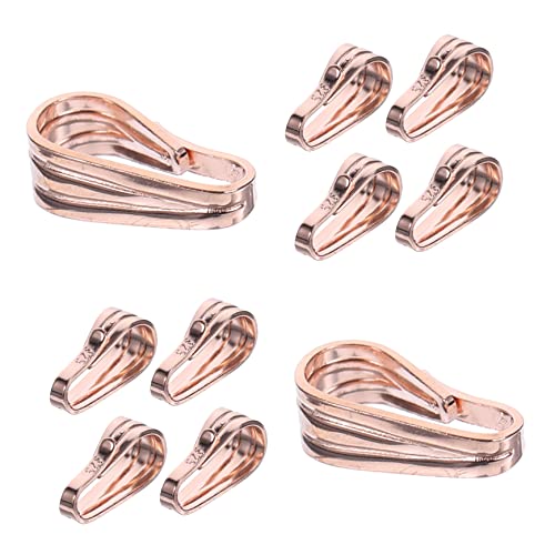 IWOWHERO 10St Zubehör für Guazi-Schnallen slico bastelzeug schlüsselkette Halsketten Perle schmuck Anhängerverbinder zum Selbermachen Halskette Anhänger Verschluss 925 Silber Rose Gold von IWOWHERO