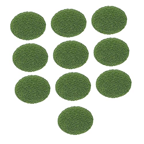 IWOWHERO 10st Stoffknopf All-match-mantelknöpfe Diy-puppenknopf Massenhandwerk Dekorative Kleidungsknöpfe Passende Mantelknöpfe Taschenknöpfe Selber Machen Knopf Annähen Eingewickelt Green von IWOWHERO