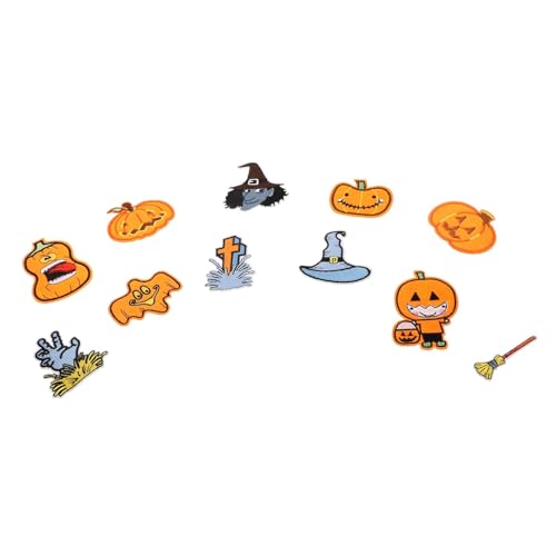 IWOWHERO 11pcs Kleidungsstück DIY Patches Halloween Themenkleidung Besticktes Nähapparat von IWOWHERO