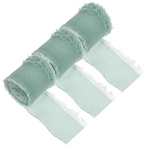 IWOWHERO 12 Rollen Chiffon Gürtel Mit Rohen Kanten Sackleinen Neujahrsbänder Valentinsband Besatz Verpackungsbänder Tüllstoff 3 Glitzerbänder Tiara DIY Wickelband von IWOWHERO