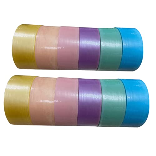 IWOWHERO 12 Rollen Goo-ball-tape Packband Mit Abroller Bewegliches Klebeband Für Kartons Bandspender Doppelseitiges Klebeband Gummiert Abdeckband Masse Verpackung Rollband Klebrig Plastik von IWOWHERO