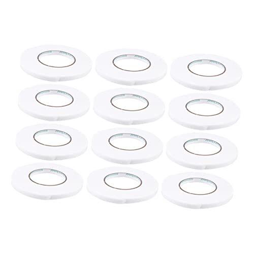 IWOWHERO 12 Rollen Klebeband für den täglichen Gebrauch klebeband doppelseitig double sided tape doppelseitige klebebänder Klebstoff doppelseitiges klebeband schaumstoff Band schwere Weiß von IWOWHERO