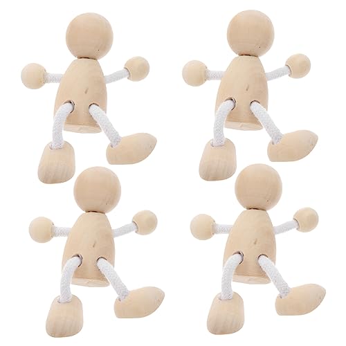 IWOWHERO 12 Stk Hölzerne Puppe Peg-puppen Bemale Deine Puppe Kinderspielzeug Mini-stöpselpuppen Outdoor- Für Sukkulenten Puppenhausessen Miniatur Mädchen Spielzeughaus Holz von IWOWHERO