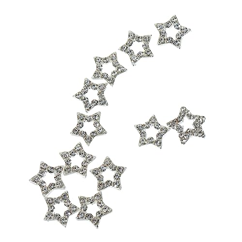 IWOWHERO 12 Stk Star-Nagelzubehör Nagel-Charme-Ornament Nagelanhänger in Sternform nagelsteine gelnägel nail decoration Nagel Charms Dekore dekorative Nagelanhänger Legierung Silver von IWOWHERO