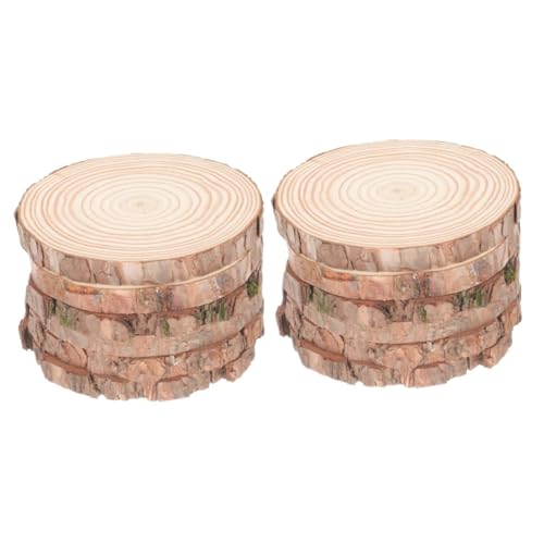 IWOWHERO 12 Stk unlackierte Rundholzscheiben Flache Waffelscheiben aus Pappe zum Basteln Waffeln Teil runden naturholz home decor holzbohlen Holzscheiben für DIY Holz Kreis hölzern von IWOWHERO