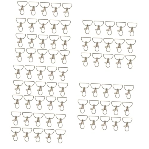 IWOWHERO 120 Stück Löffelhaken Schnalle Karabiner Schnalle DIY Schlüsselband Clips Schlüsselanhänger Haken Geldbörse Schlüsselhalter Geldbörse Schlüsselband Kettenverschlüsse von IWOWHERO