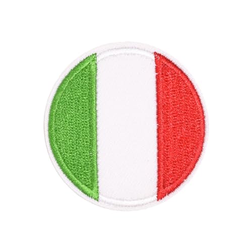 IWOWHERO 12St Flaggenstoffaufkleber geschenksticker sticker Dekorative Stoffaufkleber Geschenkaufkleber gestickte Abzeichen Aufnäher mit italienischer Flagge Flaggenpatch von IWOWHERO