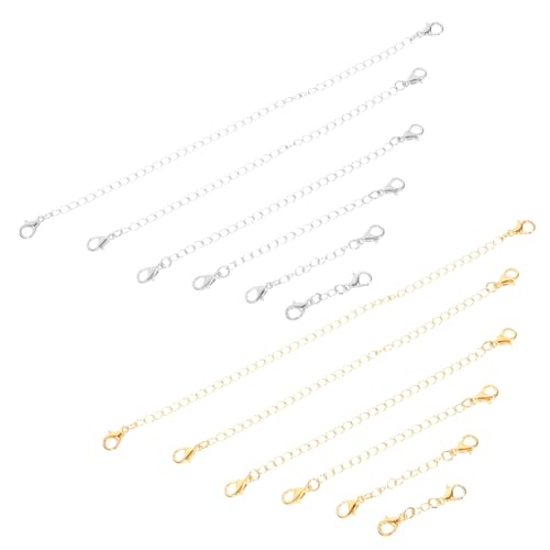 IWOWHERO 12st Karabinerverschluss Schnur Ringe Halskette Silber Silberkette Halsketten-schichtverschluss Zange Roségoldkette Halskettenketten Kettenschmuck Goldene Halskette Schmuckset von IWOWHERO