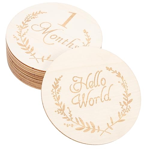 IWOWHERO 13 Stück Holzscheibe Dekorative Wohnaccessoires Monatlich Babykarten Babyartikel Dekorationen Wachstum Wand Geburtstag Meilenstein Neugeborenes Anzeichen Für Babymonate IWOWHERO 13 Stück Holzscheibe Dekorative Wohnaccessoires Monatlich Babykarten Babyartikel Dekorationen Wachstum Wand Geburtstag Meilenstein Neugeborenes Anzeichen Für Babymonate von IWOWHERO