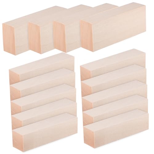 IWOWHERO 14 Stk Streifen Aus Lindenholz Fellstreifen Quadratische Dübel Unfertige Holzstäbe Bastelstreifen Aus Holz Quadratische Holzstäbchen Holzdübel Holzstäbchen Zum Basteln Beige von IWOWHERO