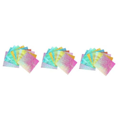 IWOWHERO 150 Stk Papier falten Packpapier Masse blaues pastellfarbenes Scrapbook-Papier rotes Glitzer-Geschenkpapier glänzendes Origami-Papier Kartonpapier buntes Papier schillerndes Papier von IWOWHERO