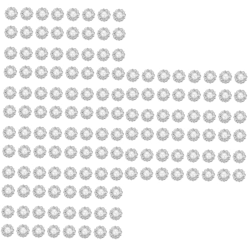 IWOWHERO 150 Stück Perlen Strass Schnallenknöpfe Perlenverzierungen Handdekor Perlen Zum Basteln Basteljuwelen Golddekor Juwelen Zum Basteln Dekorative Perlen Strass von IWOWHERO