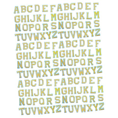 IWOWHERO 156 Stk Buchstaben-patch Jacken-applikation Applikationen Selber Nähen Nähpflaster Gestickte Aufnäher Mit Buchstaben Tasche Bestickter Aufnäher Diy-alphabet-patch Polyesterfaden von IWOWHERO