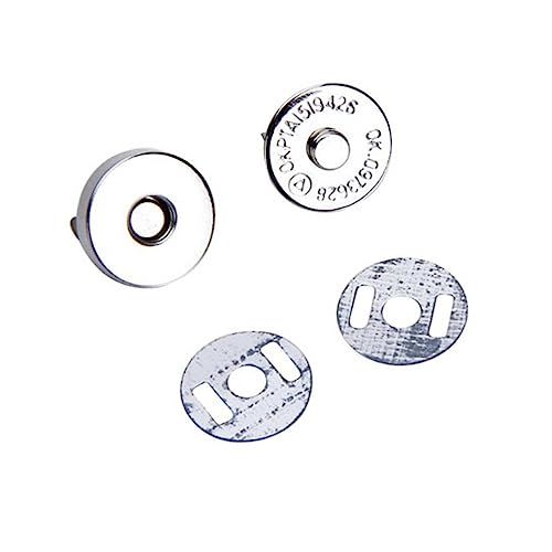 IWOWHERO 18 Mm Runde Magnetische Taschenverschlüsse Aus Glattem Messing 10 Stück Set Silber Für DIY Projekte Handtaschen Kleidung Und Bastelarbeiten von IWOWHERO