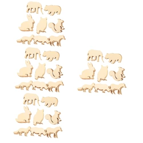 IWOWHERO 192 Stk Holzspäne in Tierform Wildes Leben Unvollendete Tiere Wilde Tiere Unvollendete Tierausschnitte Tierfiguren Aus Holz Tierische Unfertige Holz Diy Diy-anstrich-tag von IWOWHERO