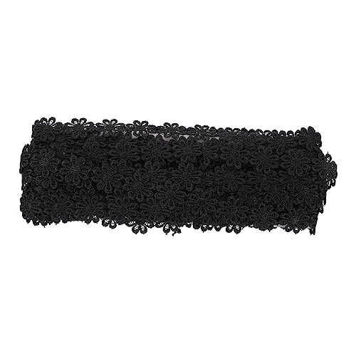 IWOWHERO 1Stk Polyester-Spitze spitzenband selber machen Stickerei Spitze besticktes Band puppen kleidung für puppenkleidung Spitzenmaterial selber machen DIY trim stoff Polyestergarn Black von IWOWHERO