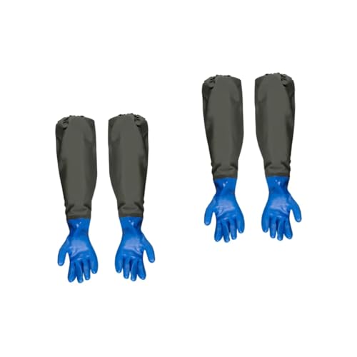 IWOWHERO 2 Paar Handschuhe Für Aquarien Handschutz Werkzeug Rutschfeste Aquarienhandschuhe Aquariensichere Handschuhe Schutzhandschuhe Reinigen Lange Aquarienhandschuhe Gestrick von IWOWHERO