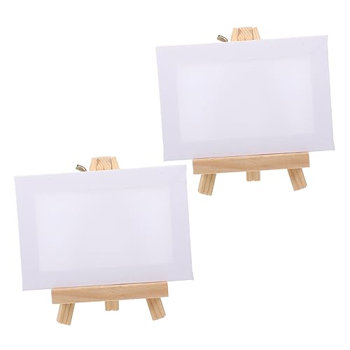 IWOWHERO 2 Sätze acrylbilder ölgemälde oil paints staffelei set Malset für Kunstleinwände Künstlerstaffeleien zum Malen Farbständer für Leinwände Mini- und Staffelei hölzern von IWOWHERO