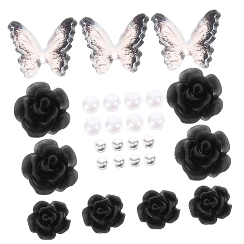 IWOWHERO 2 Sets Bogen Nagelkunst Dekoration Rosa Perle Gemischter Flacher Boden Nagelkunst Diamanten Golddekor Nagel Edelsteine Maniküre Edelsteine Nagel Charms Für Nägel Nagel von IWOWHERO