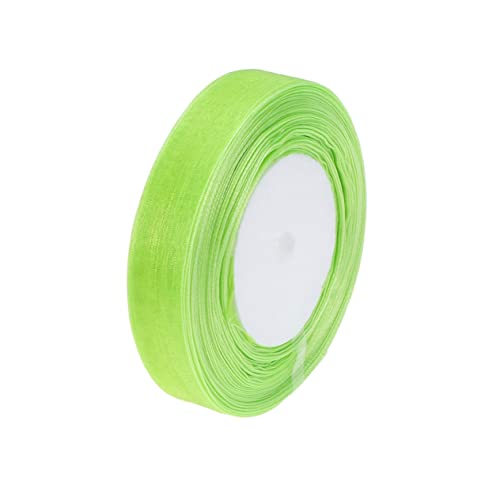 IWOWHERO 2 Stk reiner Organza Einladungsbänder Hochzeitsdekoration Satin-Chiffonband Stoffband Wickelband seidenband ribbon Festliches Band geschenkpaket Schleifenband Organzaband Green von IWOWHERO