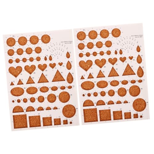 IWOWHERO 2 Stück Papier Modellbrett Quilt Zubehör Quilt Vorlagen Quilt Werkzeuge Quilt Schablonen Quilling Kits Für Anfänger Papier Quilling Werkzeuge DIY Quilling Kits Kork von IWOWHERO