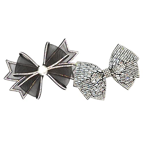 IWOWHERO 2 Stück Strass Bowknots Kopfschmuck Zubehör DIY Material Für Kreative Kopfbedeckungen Perfekte Ergänzung Für Taschen Und Accessoires Ideal Für Bastelprojekte Und Schmuckdesigns von IWOWHERO