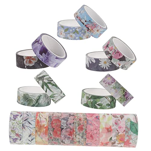 IWOWHERO 20 Rollen Set Blumenband Notizbuch Diy Washi Tape Dekorative Bänder Für Sammelalben Scrapbook-klebeband Washi-tape-ästhetik Dekorative Klebebänder Selber Machen Papier Colorful von IWOWHERO