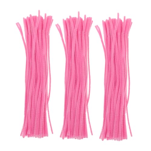 IWOWHERO 200st Drehstange Flexible Stange Biegbarer Stab Diy-accessoires Für Kinder Festival-diy-stick Spielzeugmaterial Selber Machen Pädagogisches Diy-spielzeug Rohrreiniger Rosa Plüsch von IWOWHERO