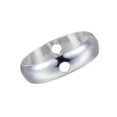 IWOWHERO 20St Ohrring aus Metall runde Perlen winziges glattes Perlenzubehör runden Armbandzubehör aus Metall Ohrring-Accessoire aus Metall Silver von IWOWHERO