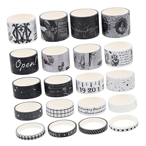 IWOWHERO 20St Retro-Taschenband Bastelbedarf Scrapbooking-Zubehör geschenkband geschenkeband Aufkleber Magnetband alte Washi-Tapes Materialien für DIY-Scrapbooks empfindlich Applikationen von IWOWHERO