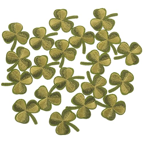 IWOWHERO 20pcs Kleine Shamrock -flecken Eisen Auf Den Applikationen St. Patrick's Day Kleidung Applikation von IWOWHERO