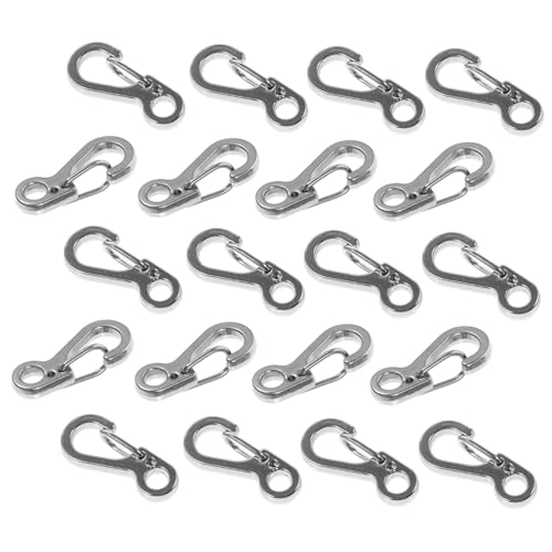 IWOWHERO 20st Hängender Schnallenschmuck Mini-karabiner Professioneller Karabinerhaken Kleine Karabinerhaken Kleiner Karabiner Karabinerhaken Für Schlüsselanhänger Zinklegierung von IWOWHERO