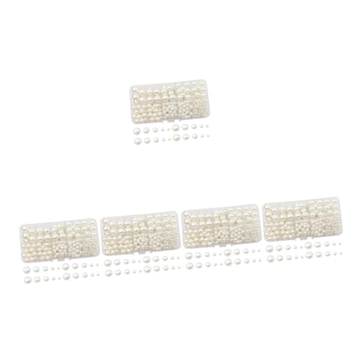 IWOWHERO 2200 Stk Perlen gefälschte Perle weiße Perle Kreis-Halskette kinder bastelset basteln für kinder beads Mehrzweckperle lose Perle handwerklicher Abstandshalter abs nachahmung perle von IWOWHERO