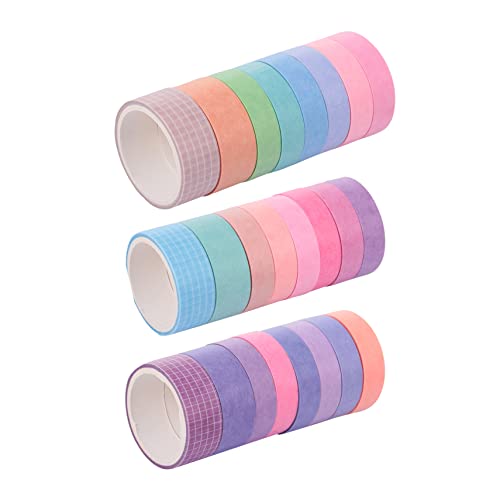 IWOWHERO 24 Rollen Einfarbiges Washi Tape Breites Klebeband Washi-tape Für Kinder Beschreibbares Washi-tape Farbiges Klebeband Kinder Dekor Farbiges Abdeckband Japanisches Papier von IWOWHERO