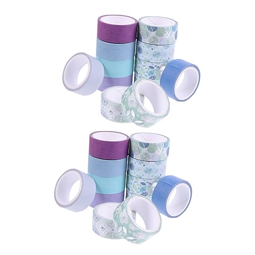 IWOWHERO 24 Rollen Set Washi-Tape Maskierung Streifen Aufkleber Pastell transparent farbiges klebeband handgemachte Handwerkliches Washi Tape Planer Washi Tape Japanisches Papier von IWOWHERO