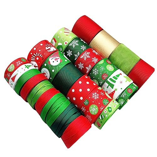 IWOWHERO 25 Stück Weihnachtliche Schleifen Mit Geschenkband Handgefertigte Dekoration Für Geschenkverpackungen Weihnachtsbaum Und Festliche Anlässe Ideal Für Kreative DIY Projekte von IWOWHERO