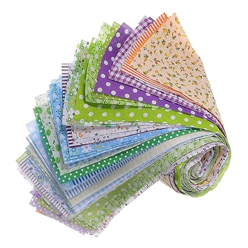 IWOWHERO 28 Blätter 10 cm Baumwollstreifen bastel materialien cotton fabric textilien -Steppstoff DIY & Handwerk Filzstoff Bastelbündel Patchwork Stoffstreifen selber machen Baumwolle von IWOWHERO