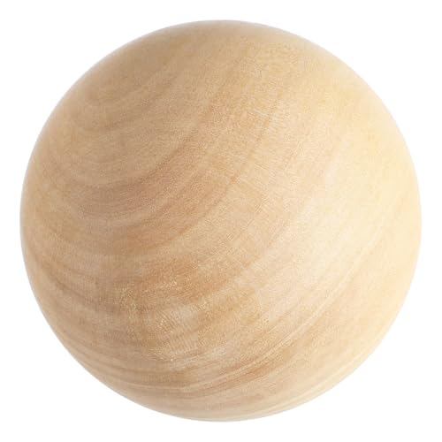 IWOWHERO 2St 9 cm runde Kugel kleine runde Kugel Kugeln aus Buchenholz glatte Birkenkugeln 20cmHolz bowls schüsseln jucarii pentru copii toy feste Kugel Zubehör für Bastelprojekte hölzern von IWOWHERO