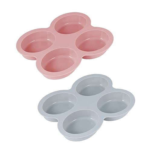 IWOWHERO 2St DIY Seifenform de para gelatinas Seifenwerkzeuge selber machen Runde Eiswürfelformen Cupcake-Topper-Form 4 Hohlräume quadratische Bonbonformen Schokoladenform Kuchenform von IWOWHERO