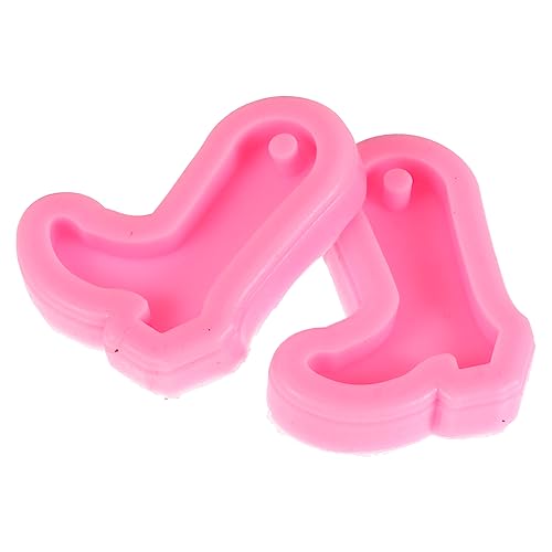 IWOWHERO 2St Schlüsselanhänger Form DIY Gebäck Backwerkzeug Fondant selber machen cakecicles silikonform kuchen silikonform Stöckelschuhe Schlüsselbundformen mit hohem Absatz Kieselgel Rosa von IWOWHERO