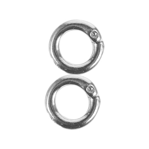 IWOWHERO 2St Schmuck-Verbindungsring Spaltring für Schmuck o Ringe Halskettenverschluss silver rings Schmuckherstellungszubehör Biegeringe aus Sterlingsilber Sprungringe s925 Silber von IWOWHERO