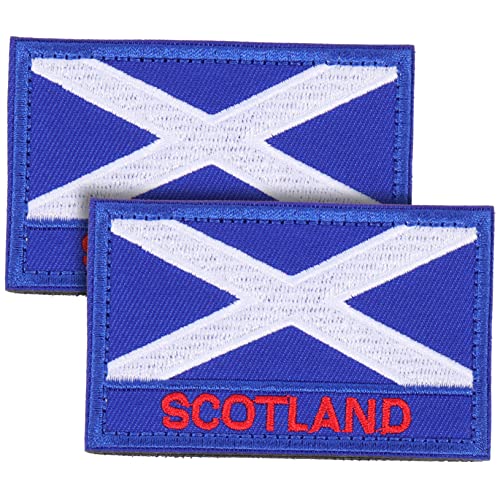 IWOWHERO 2St Schottischer Patch Schottland-Flagge-Patch DIY-Patches für Kleidung wiederverwendbare Kleidungsflicken Outdoor-Dekor aufkleber Kleiderflicken Flecken Dekorationen Polyester von IWOWHERO